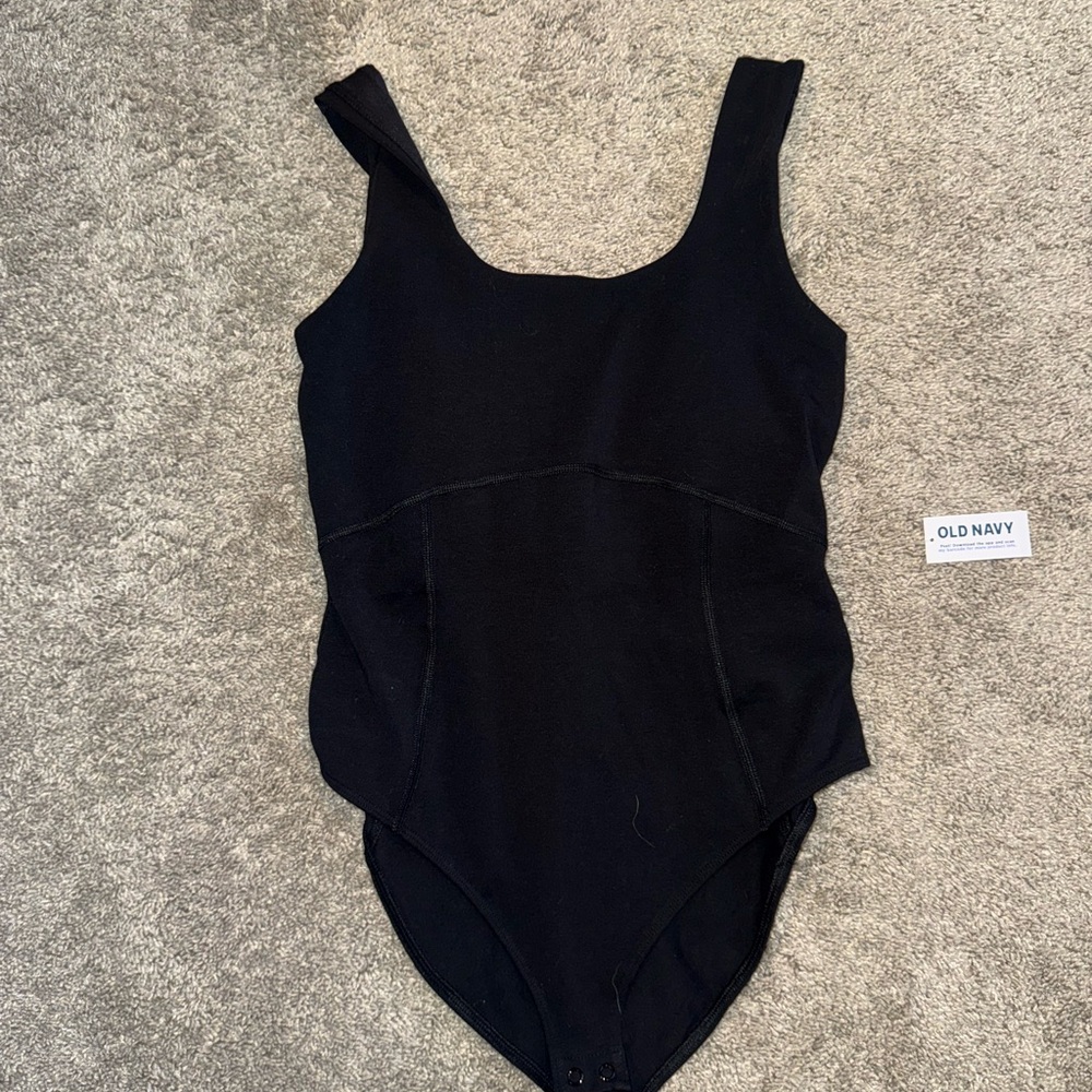 Old Navy Black Athletic Padded Bodysuit